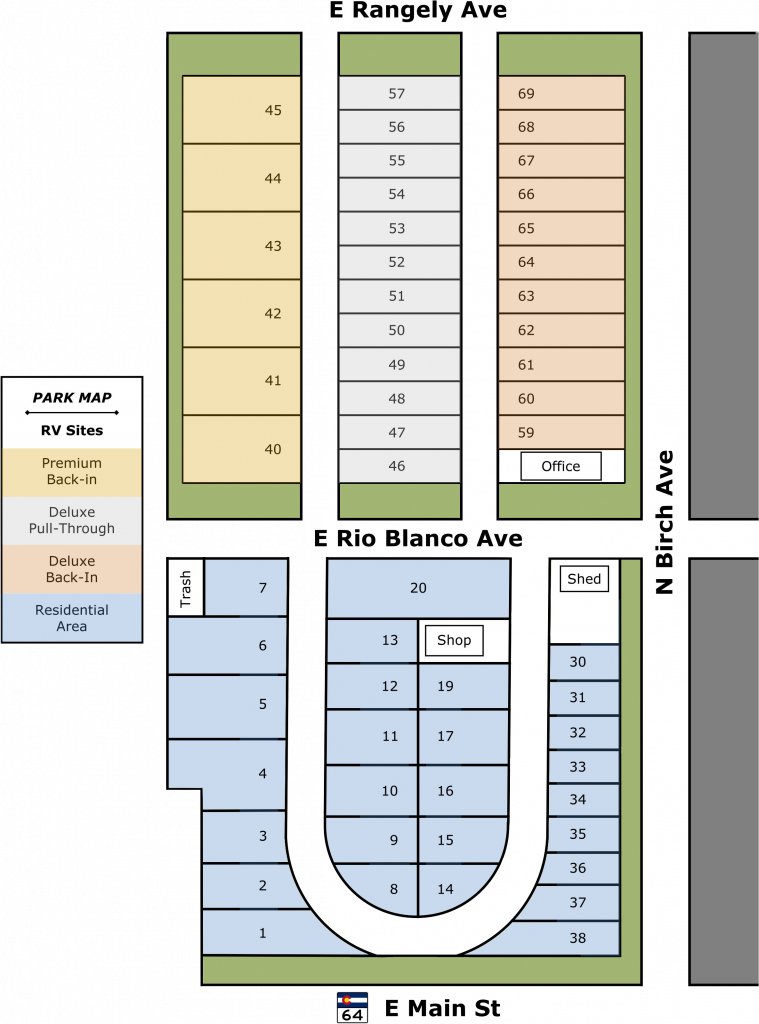 Silver Sage RV Park Map